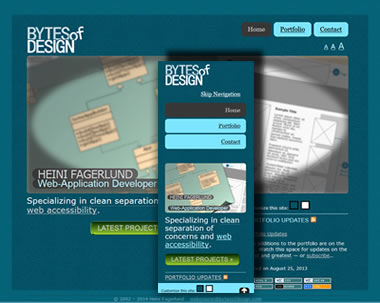 Screenshot of BYTESofDESIGN.com responsive design